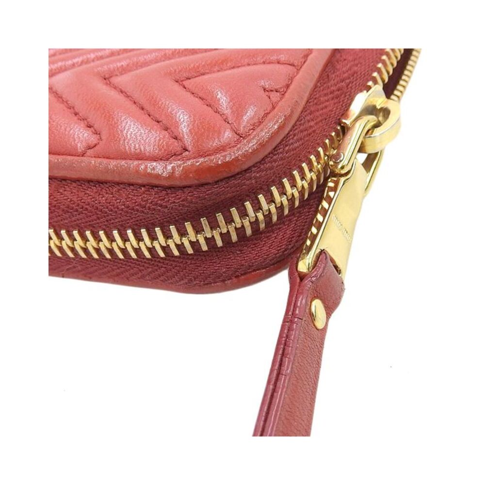 Pre Loved Hermes Miu Miu Matelasse ZipAround Wallet in Red - Picture 6 of 8